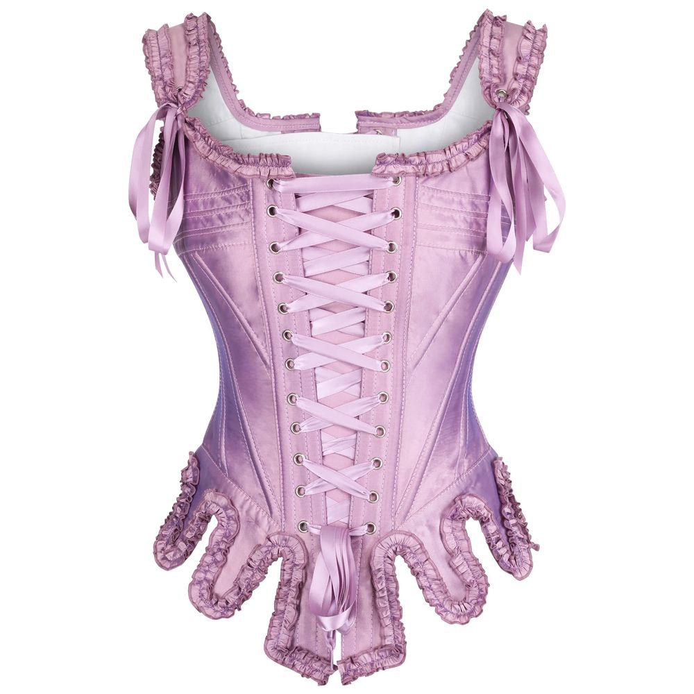 Attitude Corsets - Araminta Rococo with shoulder stras Vollbrust Korsett - Lila